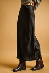 Classic Satin Midi Skirt