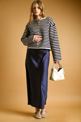 Classic Satin Midi Skirt