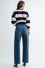 JBD Slight Barrel Twist Jeans in Dark Wash