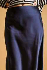 Classic Satin Midi Skirt