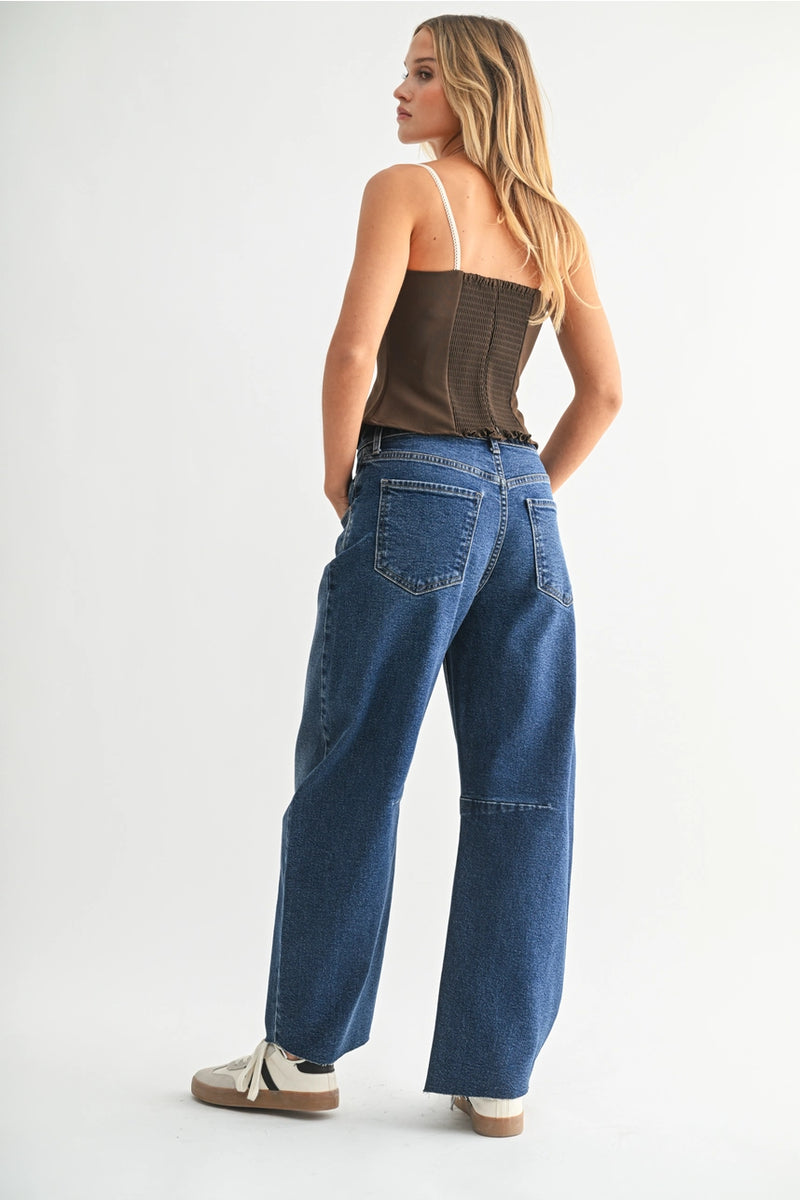 Seamed Barrel Jeans