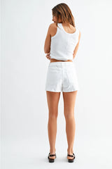 JBD White Stretch Shorts
