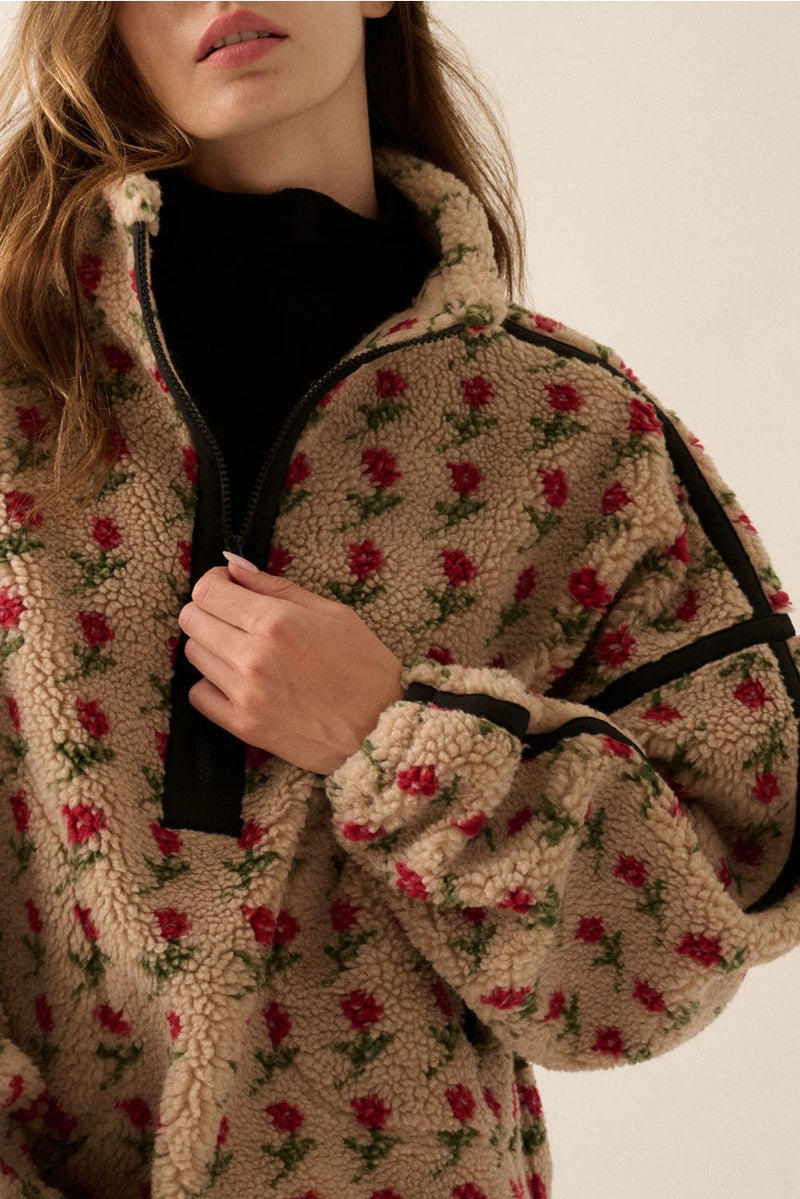 Rosie Quarter Zip Sherpa