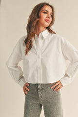 Cropped Buttondown Top