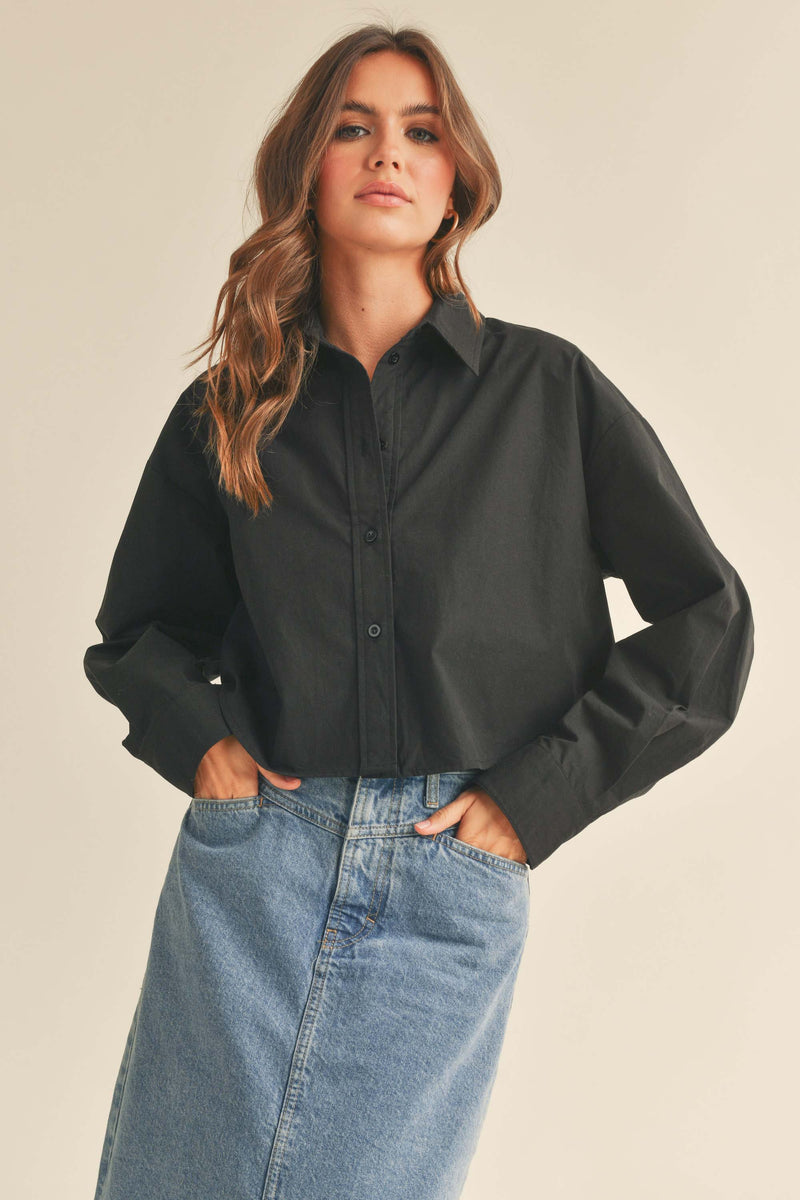 Cropped Buttondown Top