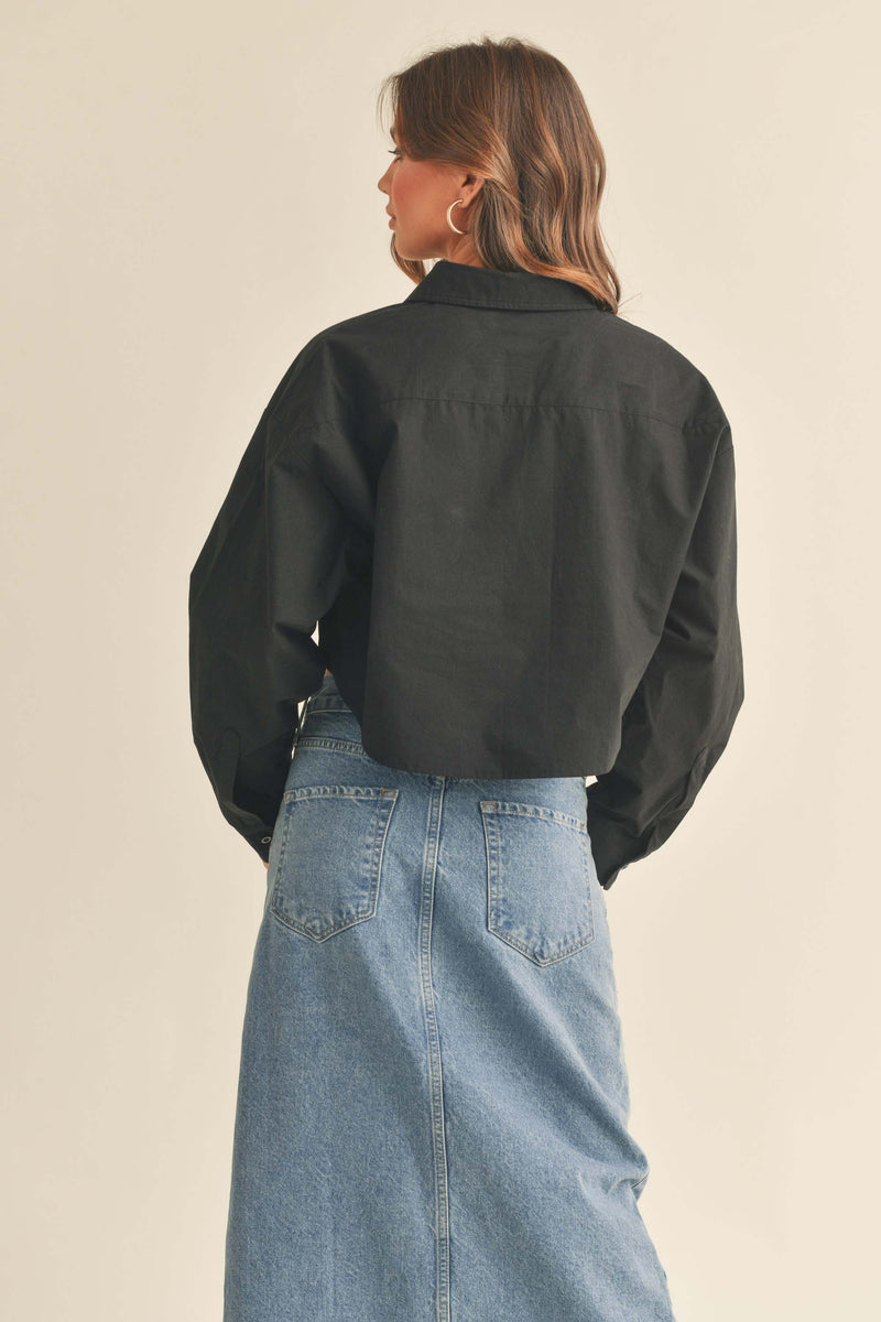 Cropped Buttondown Top