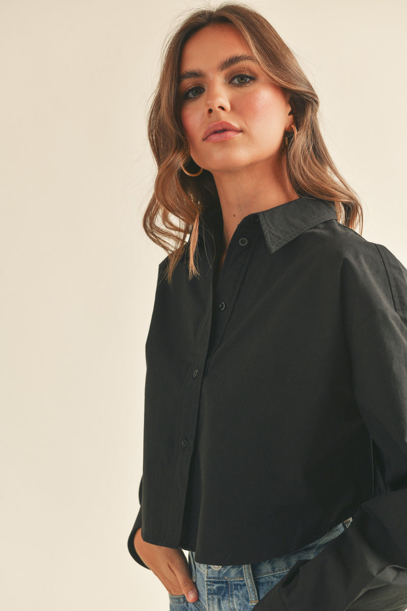 Cropped Buttondown Top