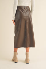 Brinley Faux Leather Skirt
