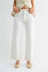 JBD Raw Hem Wide Leg Jeans