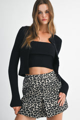 Reese Cardigan and Tube Top Set