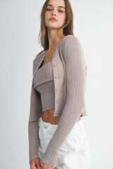 Reese Cardigan and Tube Top Set