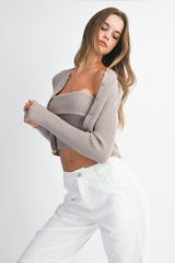 Reese Cardigan and Tube Top Set
