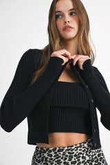 Reese Cardigan and Tube Top Set