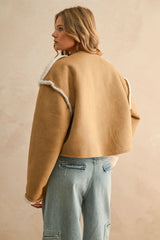 Suede and Sherpa Reversible Jacket