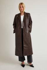 Claudia Faux Leather Coat