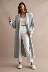 Cable Knit Long Cardigan