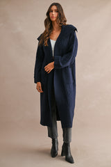 Cable Knit Long Cardigan