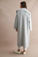 Cable Knit Long Cardigan