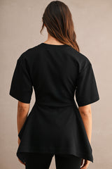 Alexandra Cinched Peplum T-shirt Top