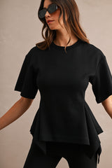 Alexandra Cinched Peplum T-shirt Top