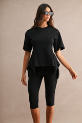 Alexandra Cinched Peplum T-shirt Top
