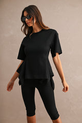 Alexandra Cinched Peplum T-shirt Top