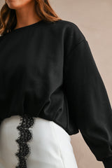 Bubble Hem Crewneck