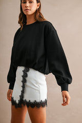 Bubble Hem Crewneck