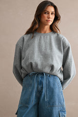 Bubble Hem Crewneck