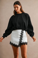 Bubble Hem Crewneck