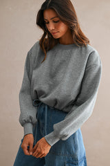 Bubble Hem Crewneck