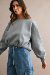 Bubble Hem Crewneck