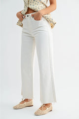 JBD Raw Hem Wide Leg Jeans