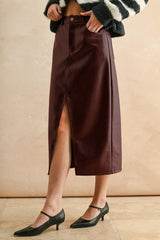 Roxanne Leather Skirt