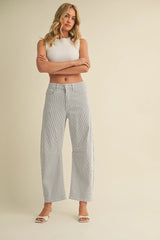JBD Striped Barrel Jeans