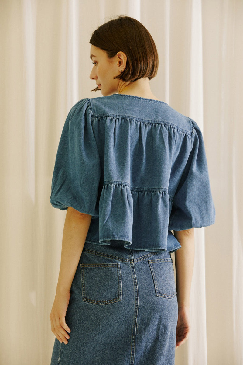 Talia Denim Top