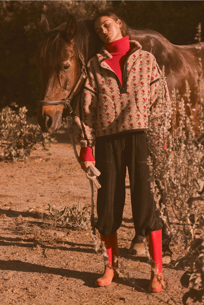 Rosie Quarter Zip Sherpa