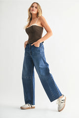 Seamed Barrel Jeans