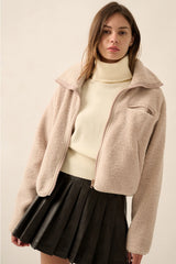 Izzy Sherpa Zip Up Jacket