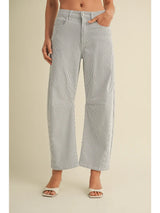 JBD Striped Barrel Jeans