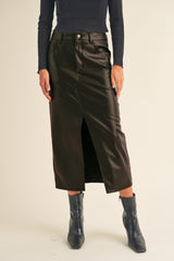 Roxanne Leather Skirt
