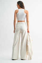 JBD Off White Studded Jeans
