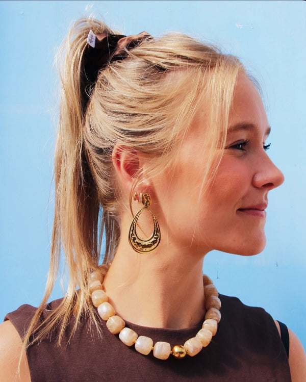 Hammered Statement Earrings