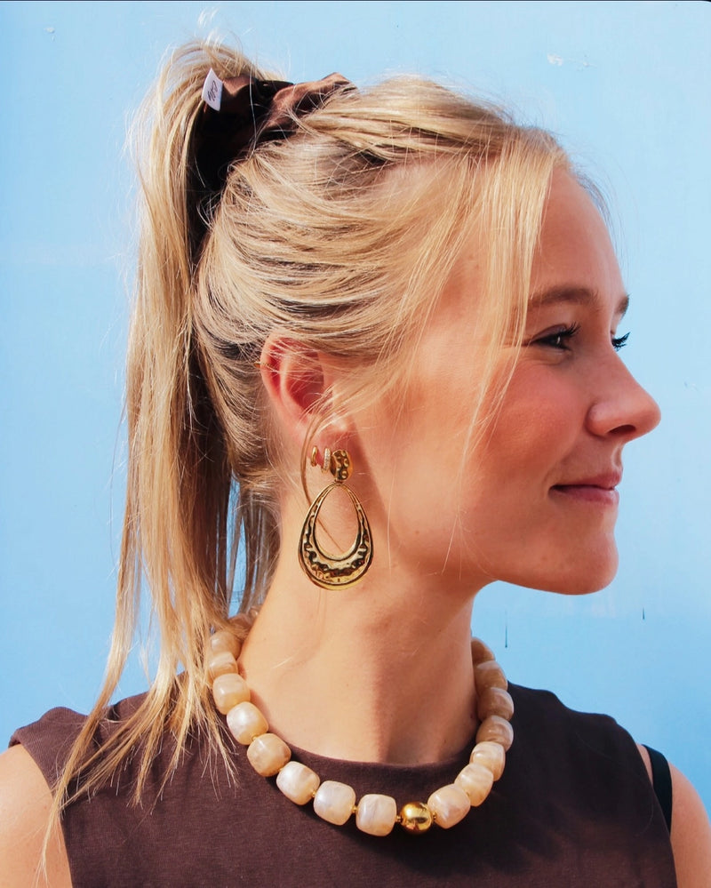 Hammered Statement Earrings