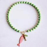 Beaded Fish Charm Necklace