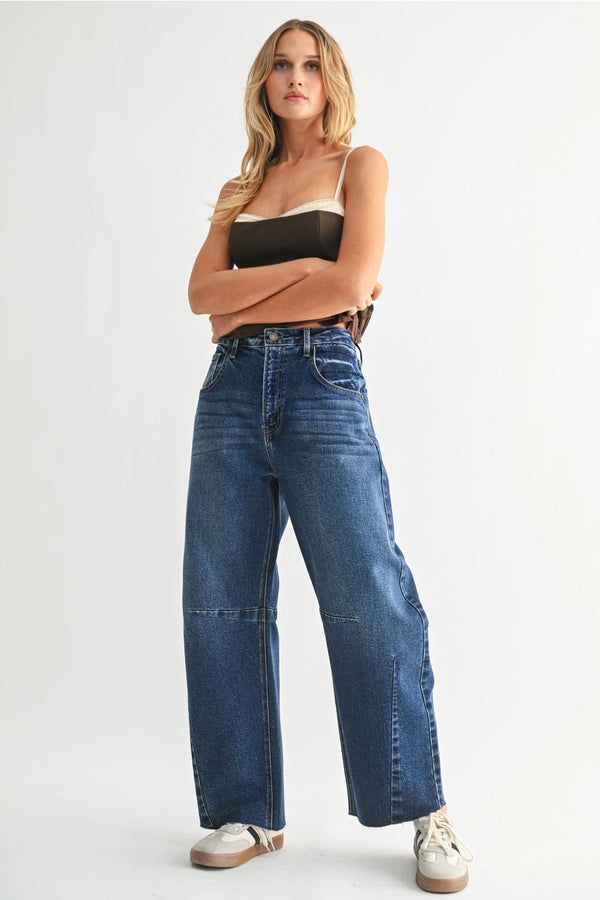 Seamed Barrel Jeans