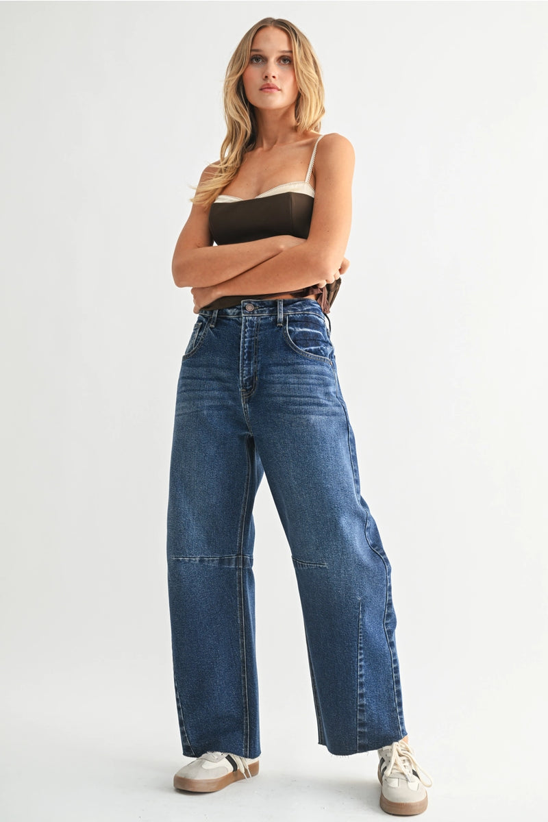 Seamed Barrel Jeans