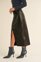 Roxanne Leather Skirt
