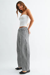 JBD Checkered Barrel Jeans