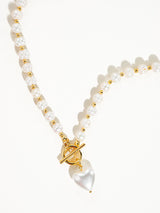 Pearl Necklace With Heart